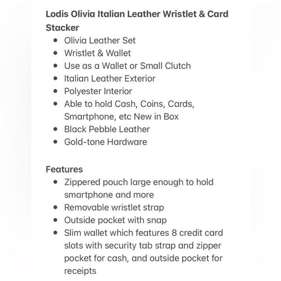 Lodis Olivia Leather Wristlet & Card Stacker Wallet - Picture 13 of 14